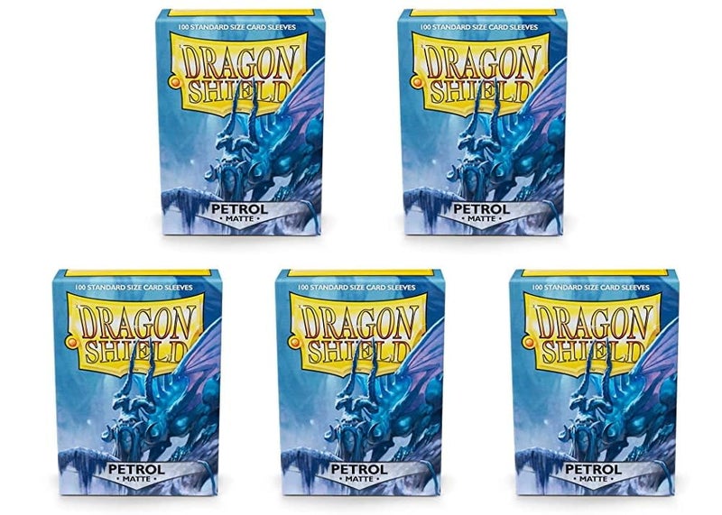 dragon shield 5 Packs Dragon Shield Matte Petrol Standard Size 100 ct Card Sleeves Value Bundle! - Image 5